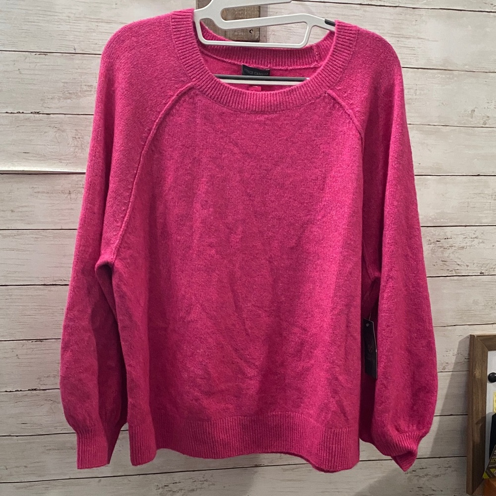 Vince Camuto Fuchsia Pink‎ Crew Neck Sweater NWT❗️